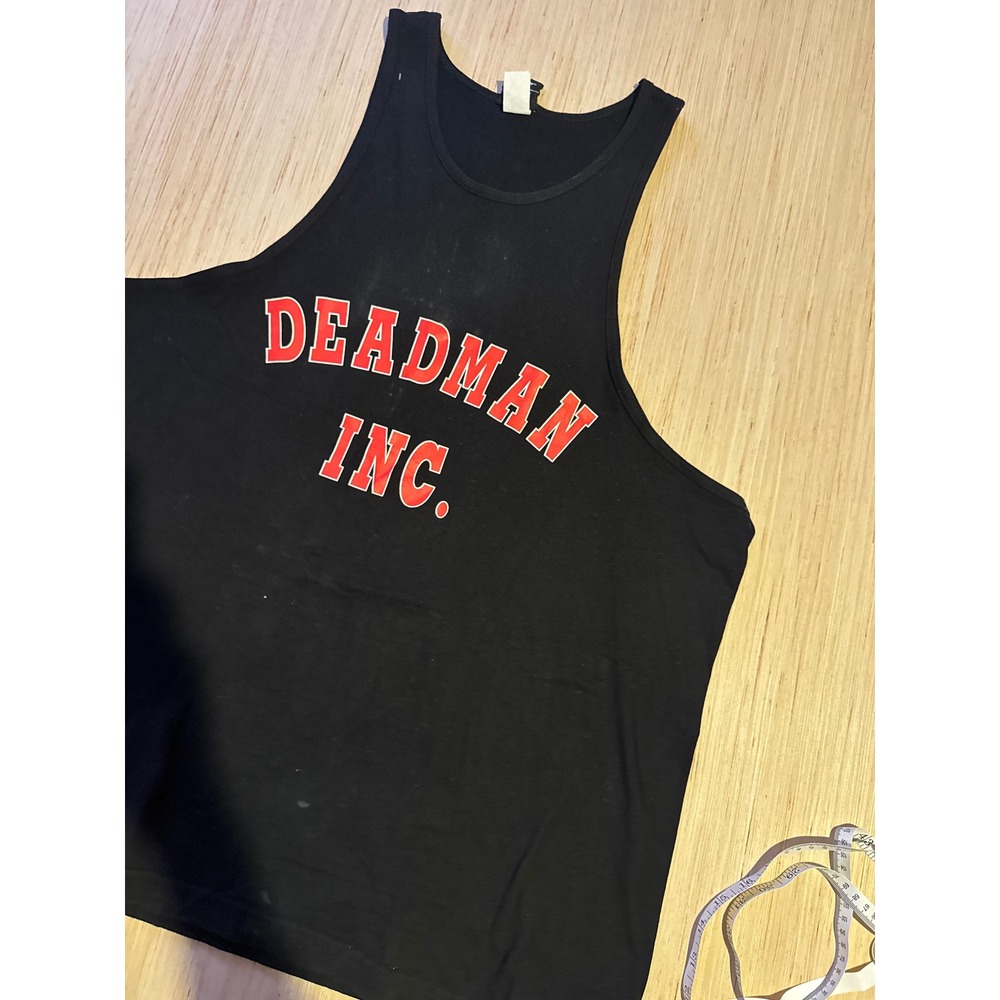 Vintage 2001 WWF The Undertaker Deadman Inc Tank Top Mens XXL Black Wrestling 37